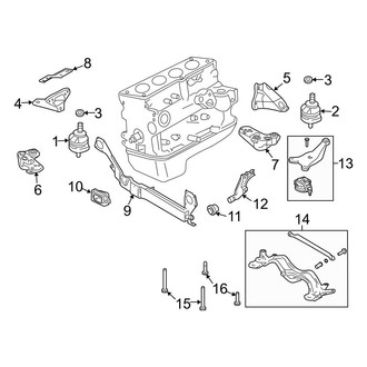 Audi OE - Engine / Transaxle - Engine & Transmission Mounting (2.0L Gas Standard Tr)