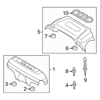 Audi OE - Engine / Transaxle - Engine Appearance Cover (B7 Body Code 3.2L)