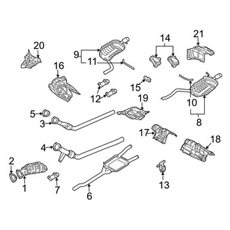 Audi OE - Exhaust System - Exhaust Components (B7 Body Code 2.0L Gas)