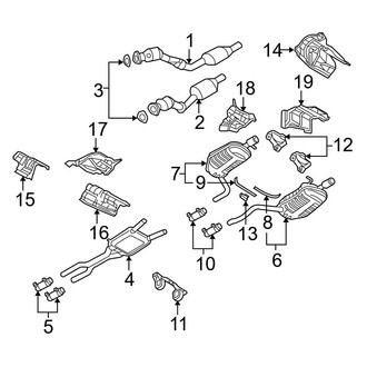 Audi OE - Exhaust System - Exhaust Components (B7 Body Code 3.2L)