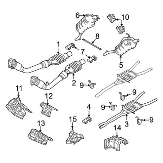 Audi OE - Exhaust System - Exhaust Components (Sedan)