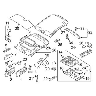 Audi OE - Roof - Interior Trim (Base Sedan)