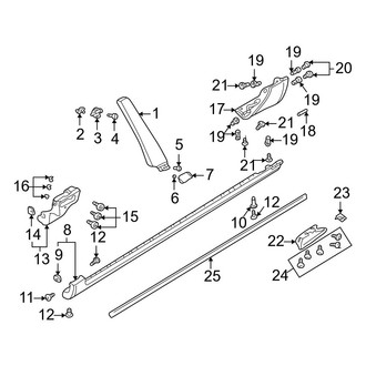 Audi OE - Pillars, Rocker & Floor - Exterior Trim (Base Sedan)