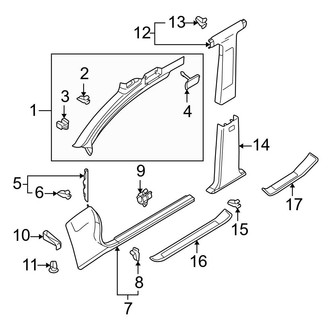 Audi OE - Pillars, Rocker & Floor - Interior Trim (Base Sedan)