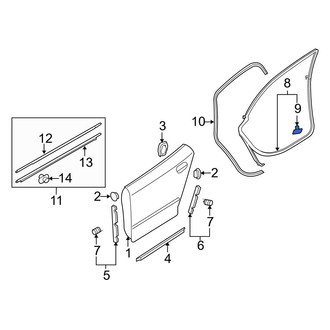 Audi OE - Rear Door Seal Retainer Plate
