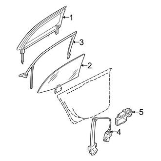 Audi OE - Rear Door - Glass & Hardware