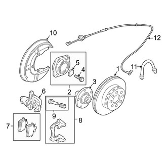 Audi OE - Rear Suspension - Brake Components (Base / Avant)