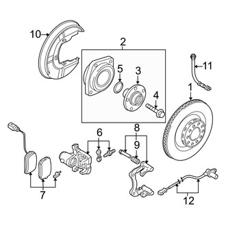 Audi OE - Rear Suspension - Brake Components (Base)