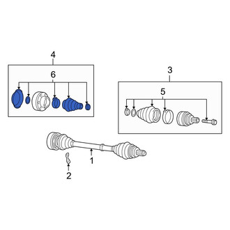 Audi OE - Front Left Outer CV Joint Boot Kit