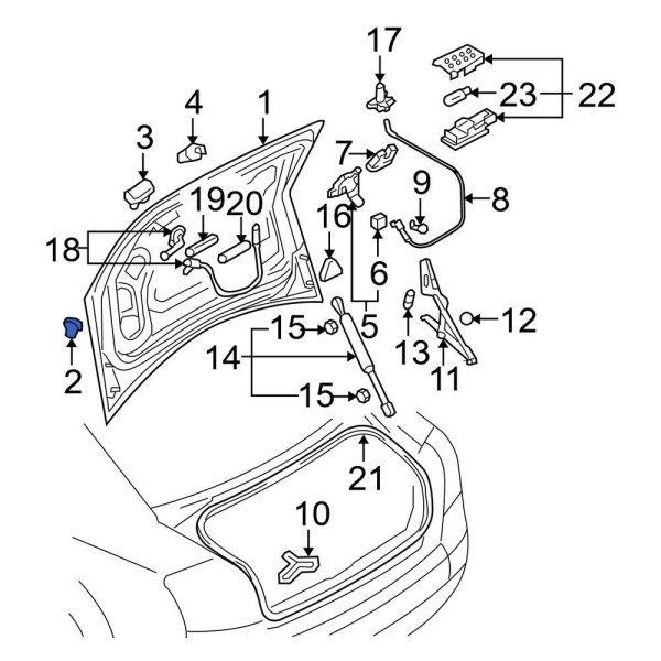 Deck Lid Stop Buffer