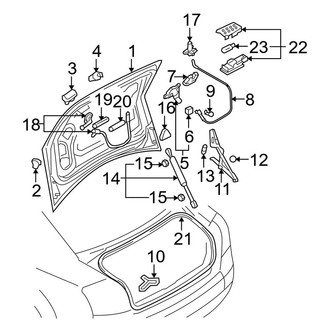 Audi OE - Trunk Lid - Lid & Components (Base Sedan)