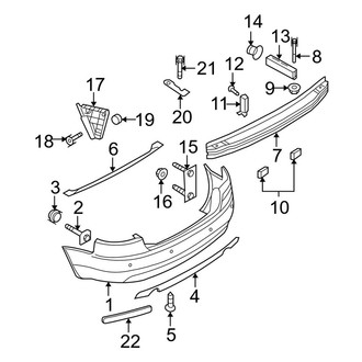 Audi OE - Rear Bumper - Bumper & Components (Base)