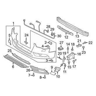 Audi OE - Front Bumper & Grille - Bumper & Components (With S Line Package), (Premium / Premium Plus)