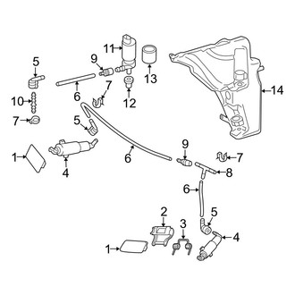 Audi OE - Front Lamps - Washer Components