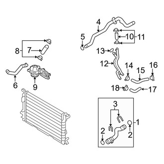 Audi OE - Cooling - Hoses & Lines (Return), (3.2L)