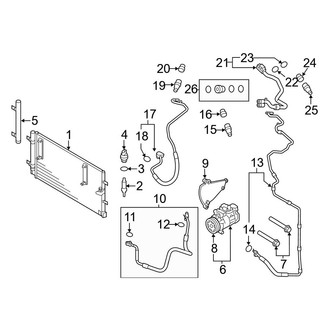 Audi OE - Air Conditioner & Heater - Condenser, Compressor & Lines (Sedan)