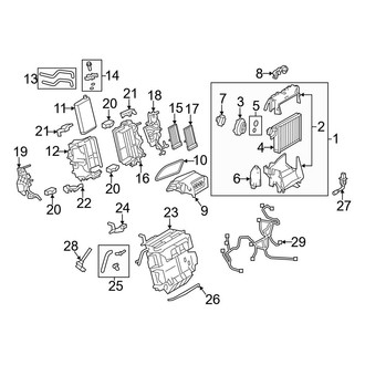 Audi OE - Air Conditioner & Heater - Evaporator Components