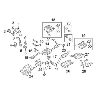 Audi OE - Exhaust System - Exhaust Components (2.0L)