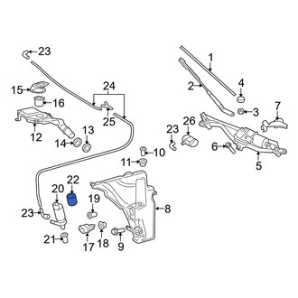 Audi OE - Headlight Washer Pump Insulator