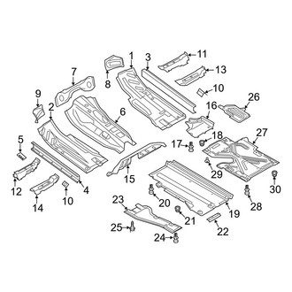Audi OE - Pillars, Rocker & Floor - Floor & Rails (Wagon)