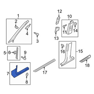 Audi OE - Right Kick Panel Trim