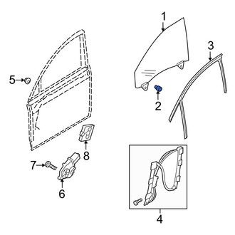 Audi OE - Door Glass Guide Pin
