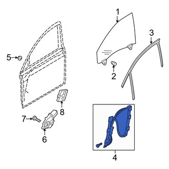 Audi OE - Front Left Window Regulator