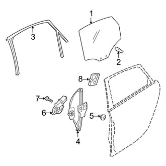 Audi OE - Rear Door - Glass & Hardware