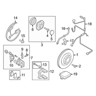 Audi OE - Rear Suspension - Brake Components (Base)