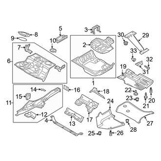Audi OE - Rear Body & Floor - Floor & Rails (Wagon)