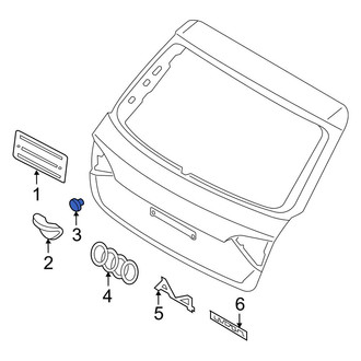 Audi OE - License Plate Light Panel Nut