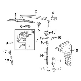 Audi OE - Lift Gate - Wiper & Washer Components