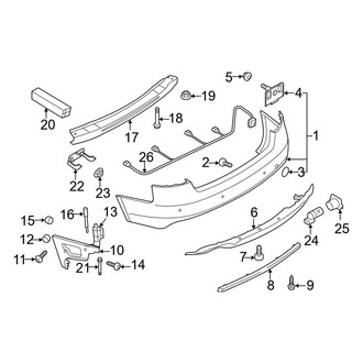 Audi OE - Rear Bumper - Bumper & Components (Base)