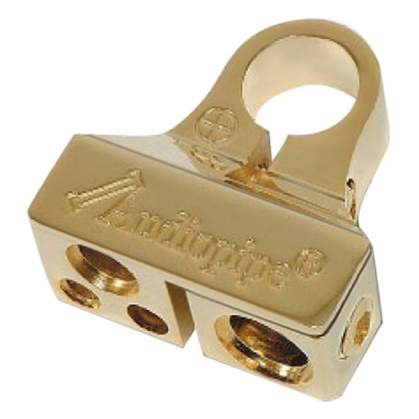 Audiopipe® - Gold Plated 4-Position Negative Battery Terminal (1 x 0/1 AWG, 1 x 2 AWG, 2 x 8 AWG Out)