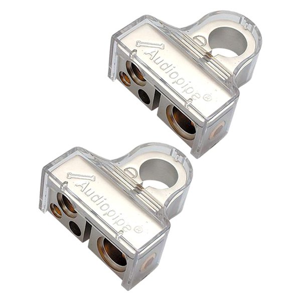 Audiopipe® - Gold Plated 4-Position Positive Battery Terminal (1 x 0/1 AWG, 1 x 4 AWG, 2 x 8 AWG Out)
