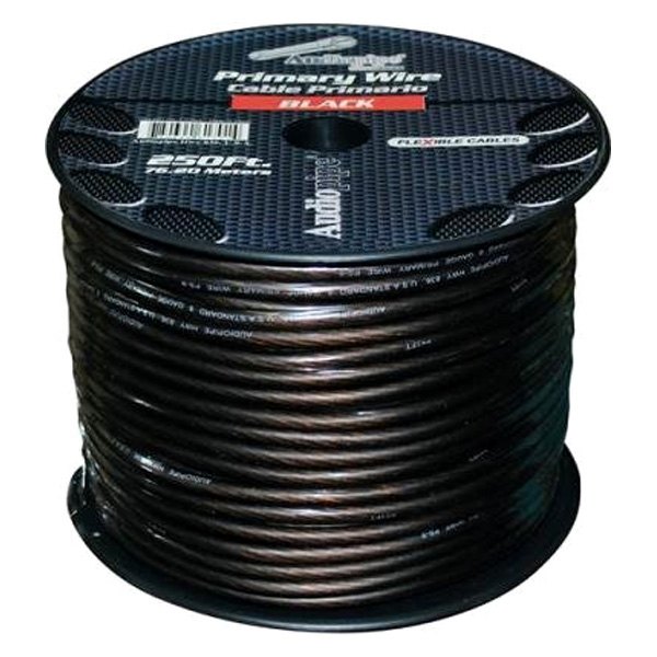 Audiopipe® - Flexible Series 4 AWG Single 250' Black Stranded GPT Primary Wire