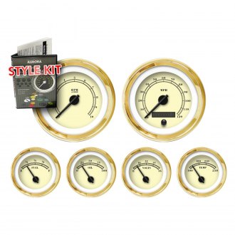 GAR216ZMAIAAAE Deco XT Series Tan Tachometer Gauge with Emblem Aurora Instruments 