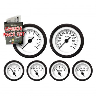 Black Face, White Classic Needles, Chrome Bezels Aurora Instruments 2875 American Classic Oil Pressure Gauge 