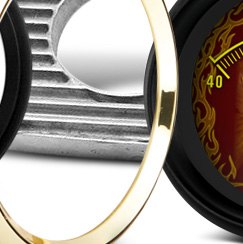 GAR1128ZEAIAABC American Classic Gold VI Tachometer Gauge with Emblem Aurora Instruments GAR1128ZEAIAABC American Classic Gold VI Tachometer Gauge with Emblem Aurora Instruments