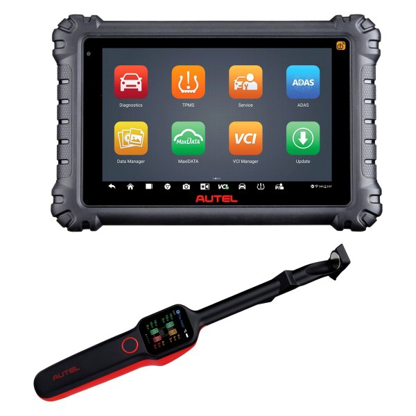 Autel® - MaxiSYS MS906 Pro-TS OBDII Bi-Directional Diagnostic Scanner and TPMS Service Tool with Bluetooth VCI and MaxiTPMS TBE200 Laser-Enabled Tire Tread Depth & Brake Disc Wear Examiner