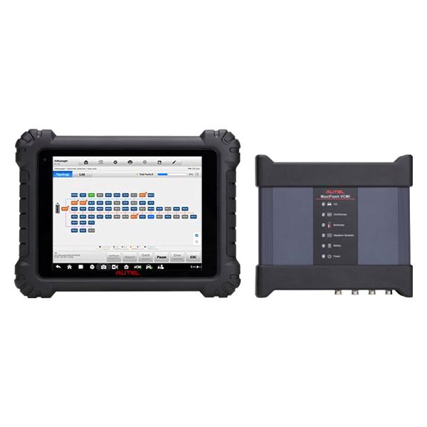 Autel® - MaxiSYS MS919 OBDII Bi-Directional Diagnostic Scanner with MaxiFlash VCMI and MaxiBAS BT609 Wireless Battery and Diagnostics System Analyzer