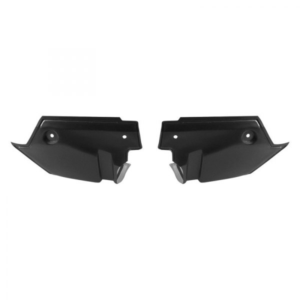 Auto Metal Direct® - CHQ™ Driver and Passenger Side Black Headlight Actuator Shield Set