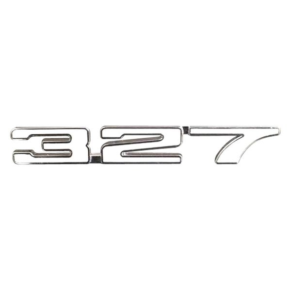 Auto Metal Direct® - CHQ™ "327" Passenger Side Fender Emblem