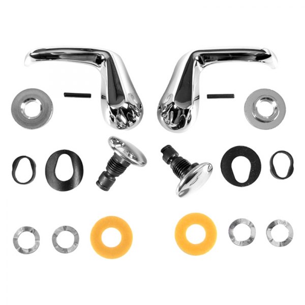 Auto Metal Direct® - CHQ™ Driver and Passenger Side Vent Window Pivot Stud and Handle Kit
