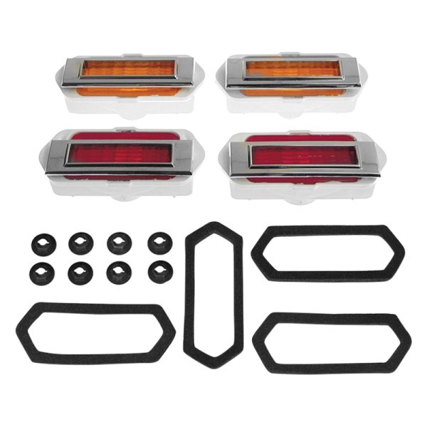Auto Metal Direct® - CHQ™ Front and Rear Replacement Side Marker Lights