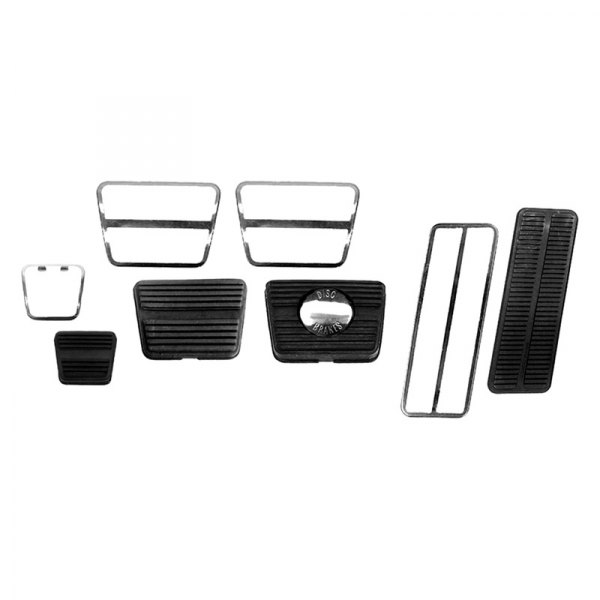 Auto Metal Direct® - CHQ™ Rubber Manual Pedal Pad and Trim Set