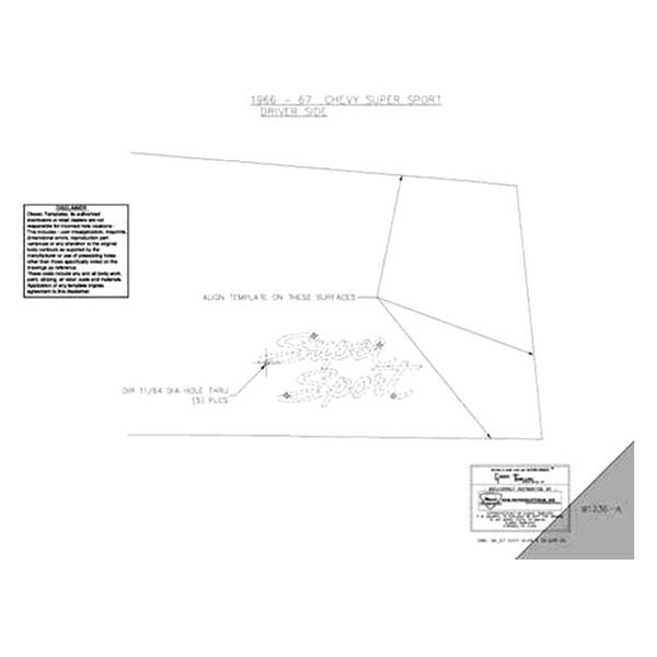 Auto Metal Direct® - CHQ™ "Super Sport" Quarter Panel Emblem Template Kit