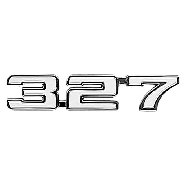 Auto Metal Direct® - CHQ™ "327" Driver or Passenger Side Fender Emblem