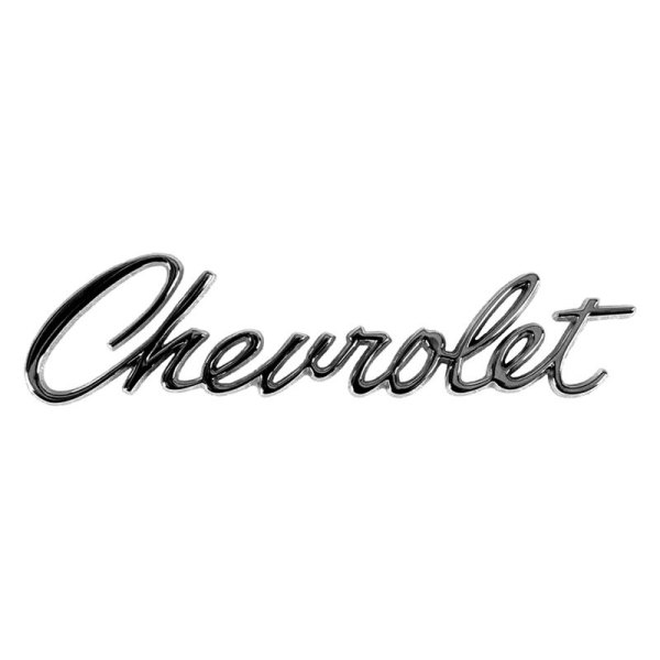 Auto Metal Direct® - CHQ™ "Chevrolet" Script Header Panel or Trunk Lid Emblem