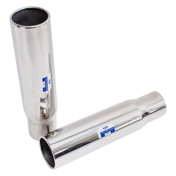 Auto Metal Direct® - X-Parts™ Driver and Passenger Side Round Exhaust Tips